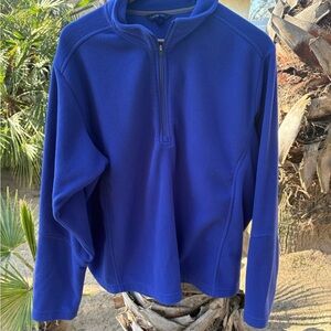 Lands' End Royal Blue Fleece Pullover